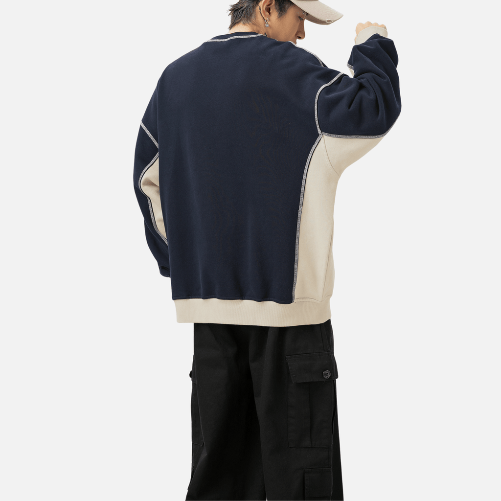 Retro Style Patchwork Sweatshirt