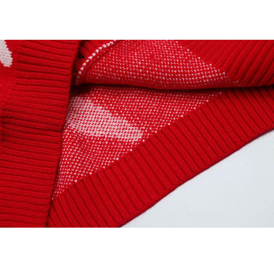 Cute Carrot Pattern Cardigan Sweater