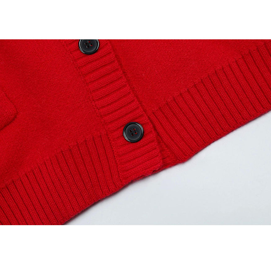 Cute Carrot Pattern Cardigan Sweater