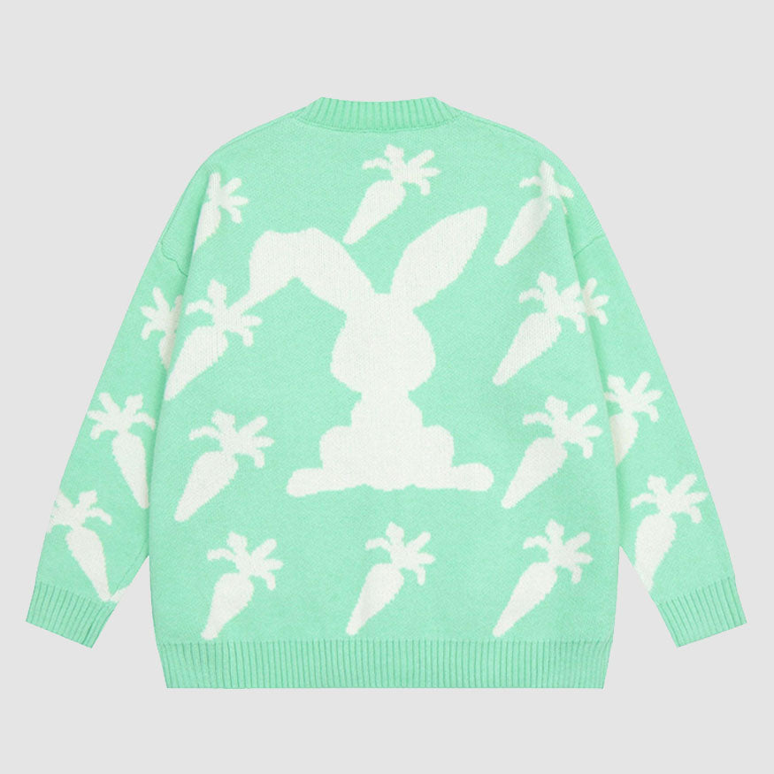 Cute Carrot Pattern Cardigan Sweater