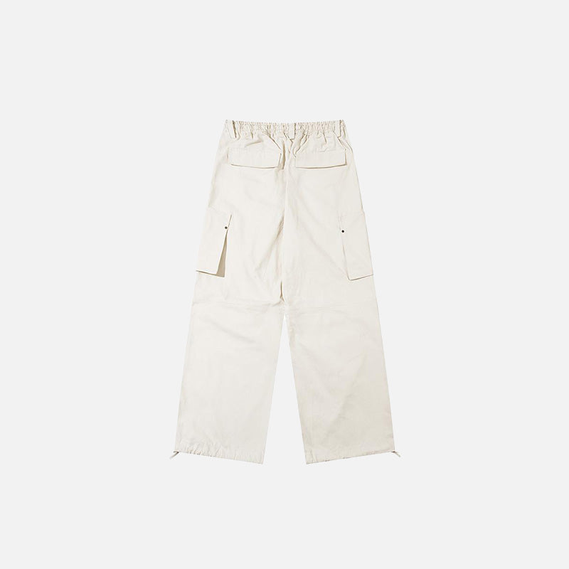 Loose Solid Color High Waist Cargo Pants