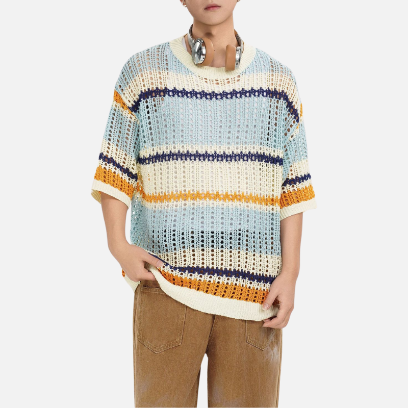 Retro Striped Knit Tee