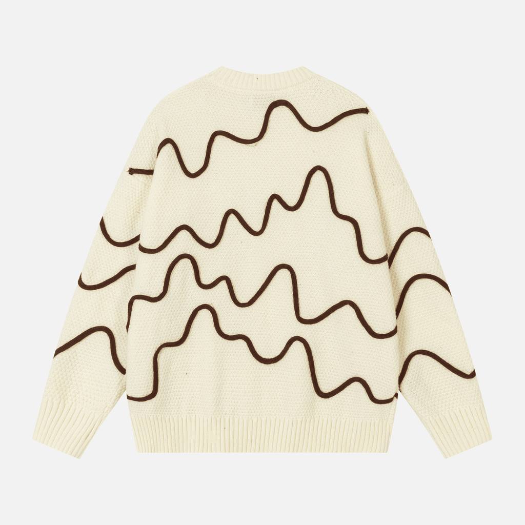 Colorblock Stitch Knit Sweater