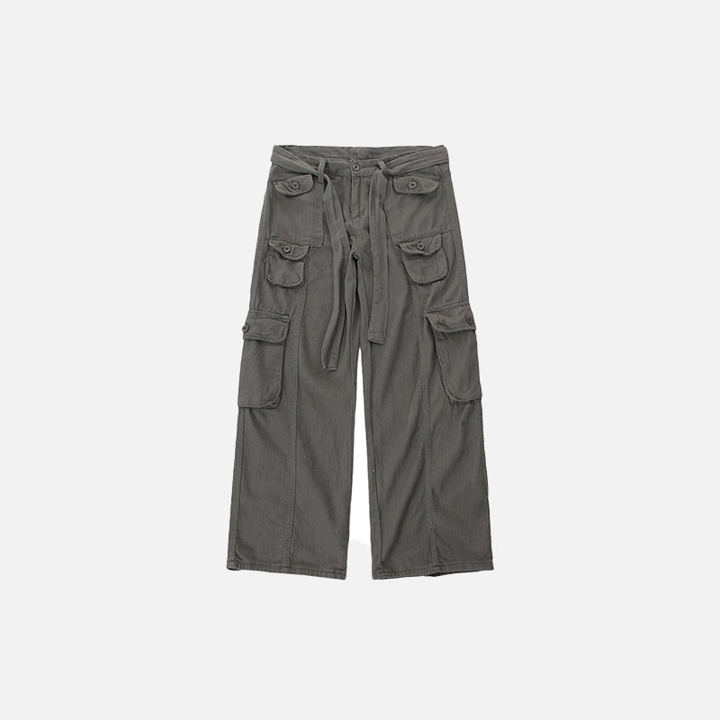 Retro All-over Pockets Cargo Pants