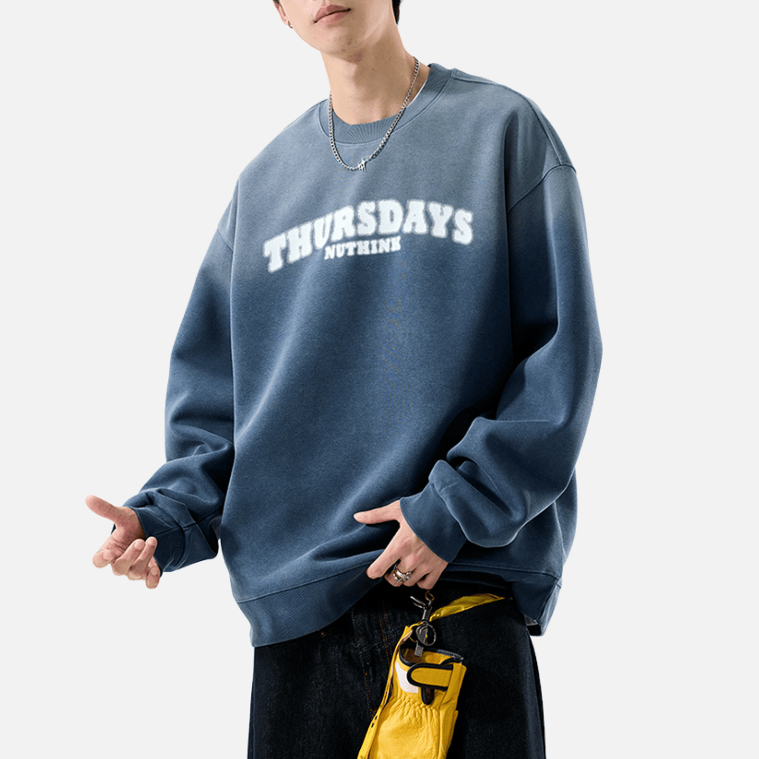 "Thursdays Nuthink" Washed Sweatshirt