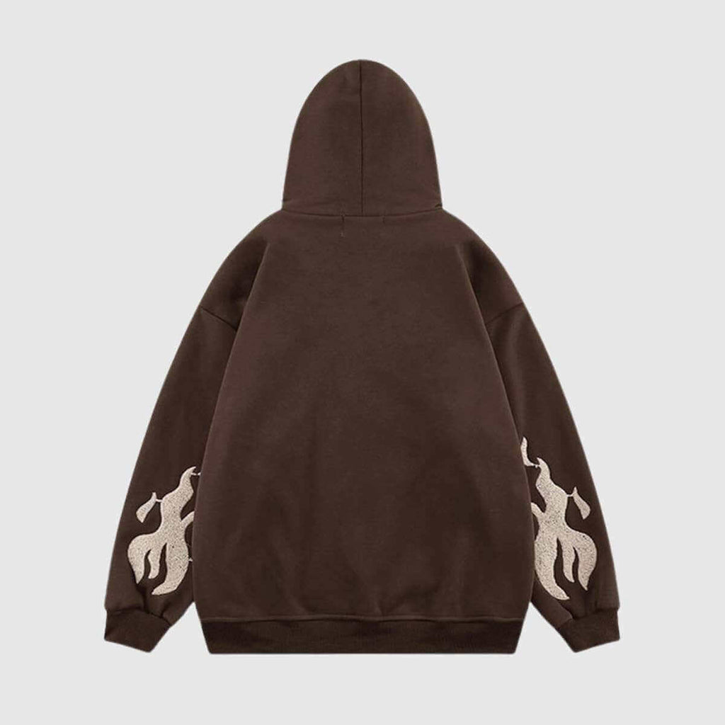 Cross Embroidery Oversized Hoodie