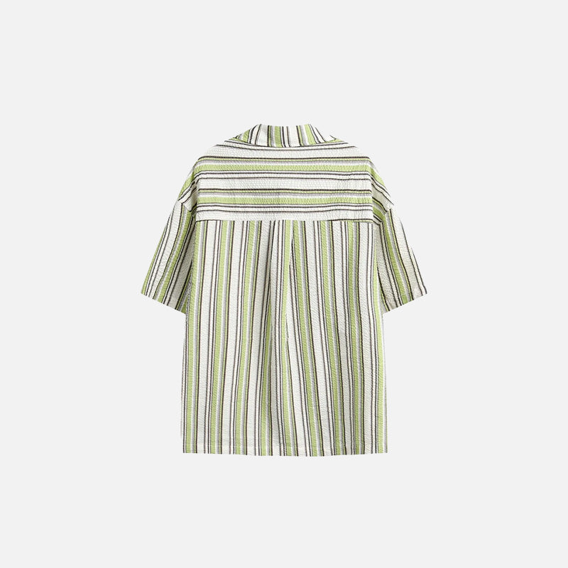 Striped Short-Sleeve Women's Shirt
