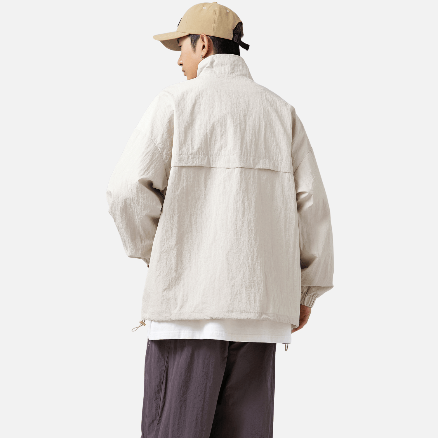 Waterproof Textured Half-Zip Tactical Jacket