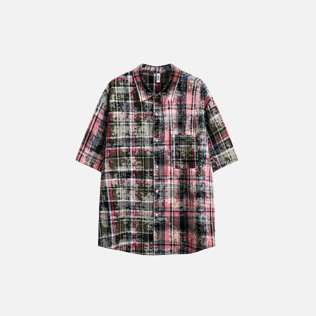Retro American Plaid Summer Shirt