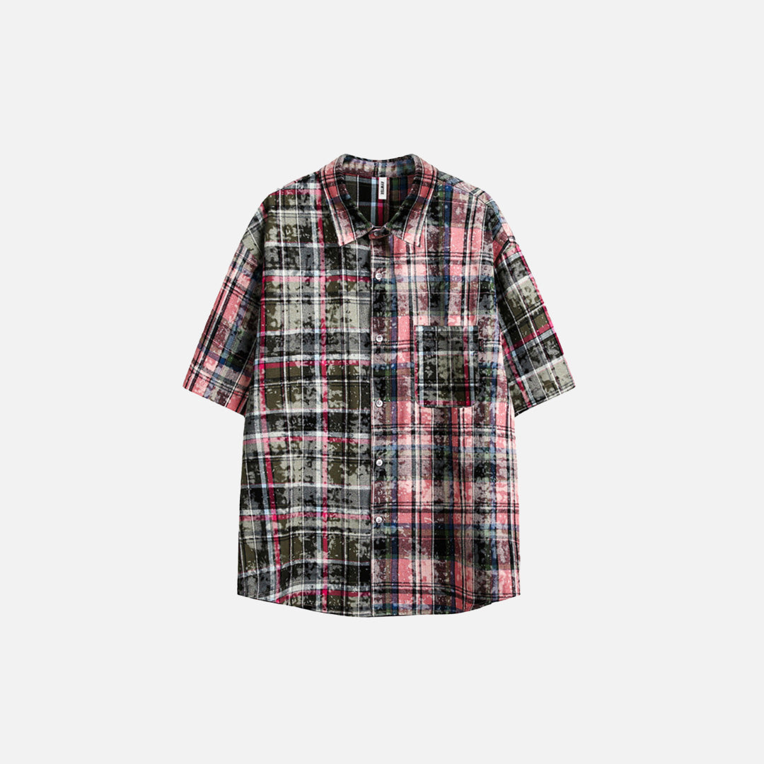 Retro American Plaid Summer Shirt