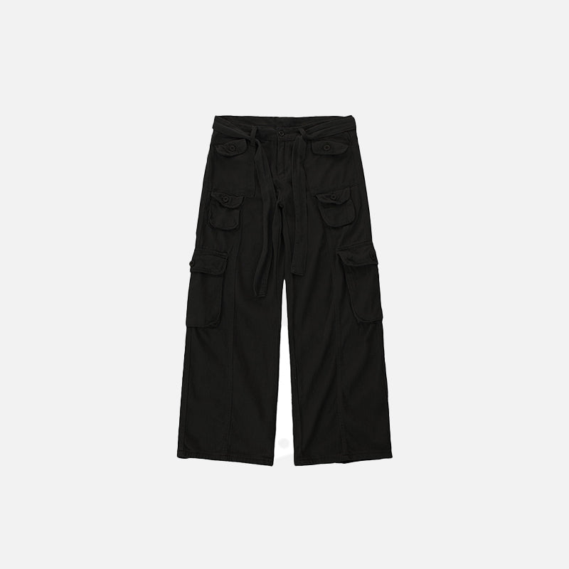 Retro All-over Pockets Cargo Pants