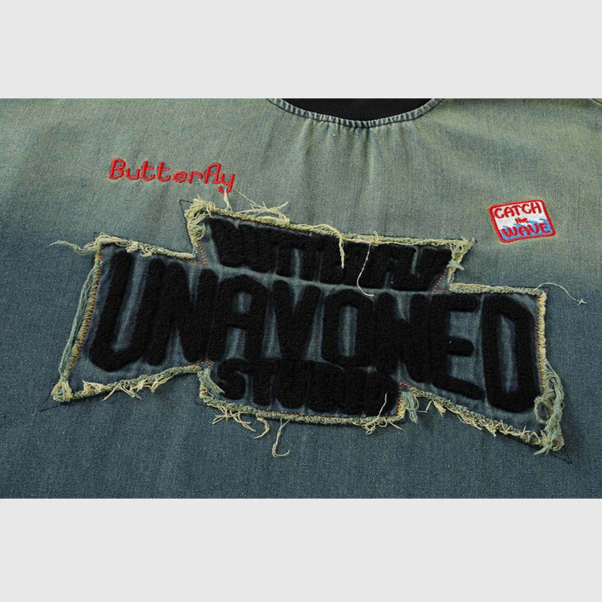 Patchwork Denim Pullover