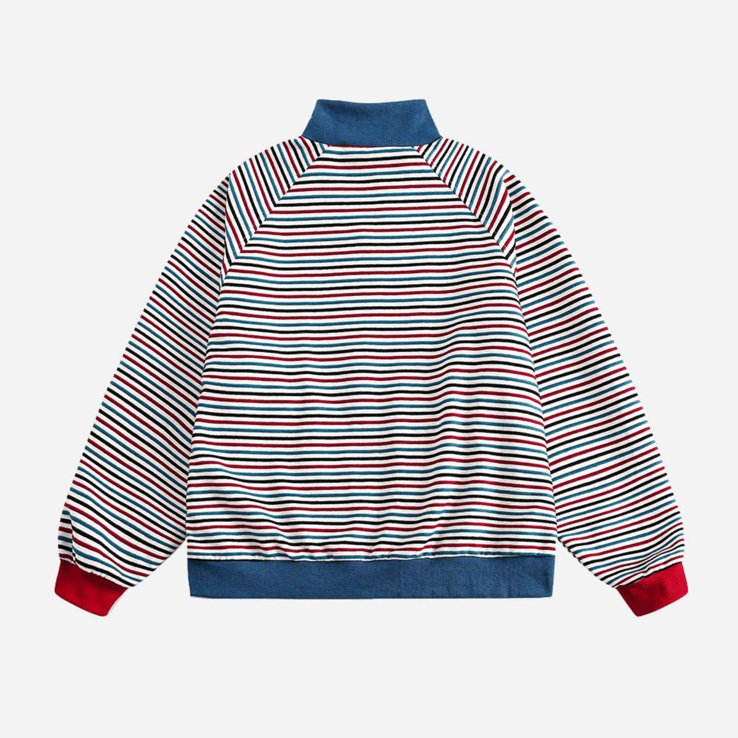 Colorblock Stripe Stand Collar Jacket