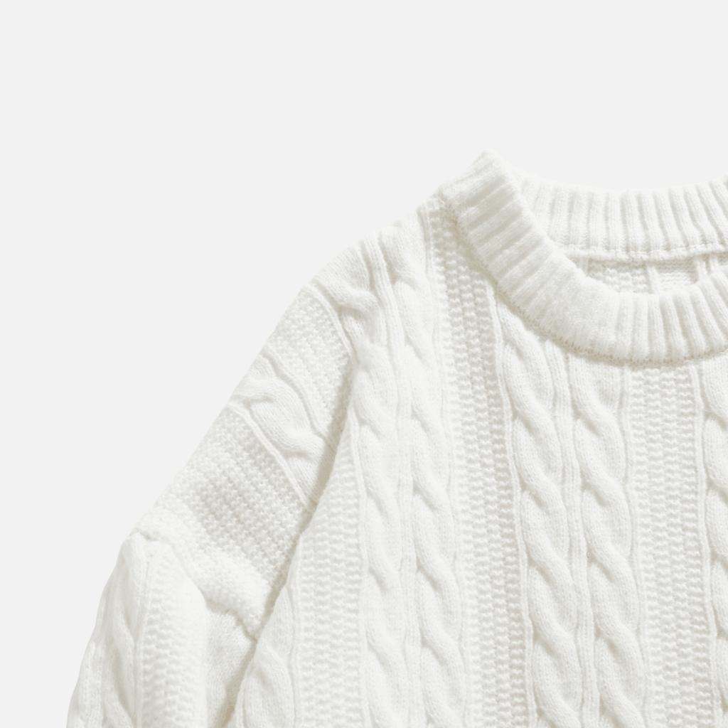 Cable Knit Crewneck Sweater