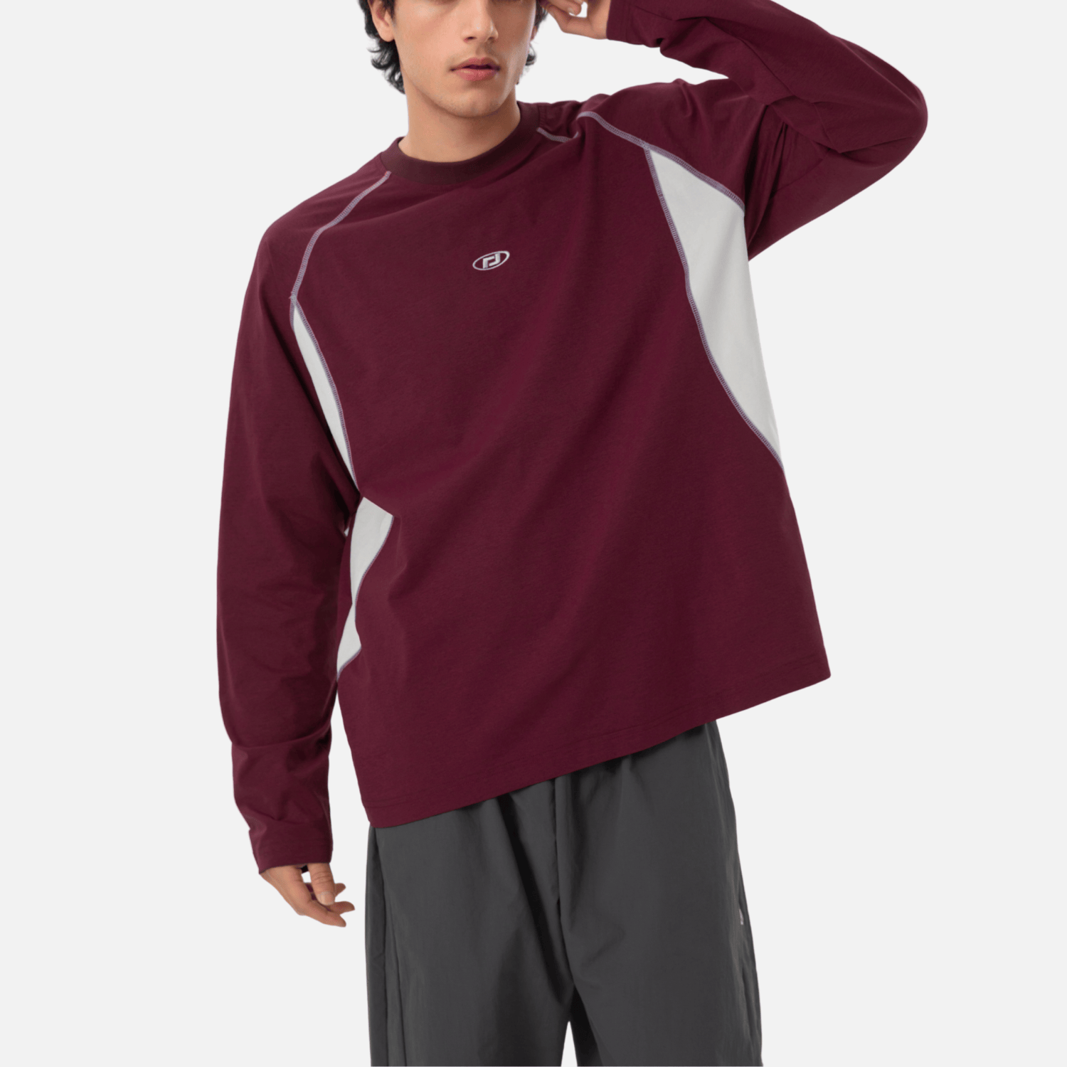 Colorblock Patchwork Long Sleeve T-Shirt