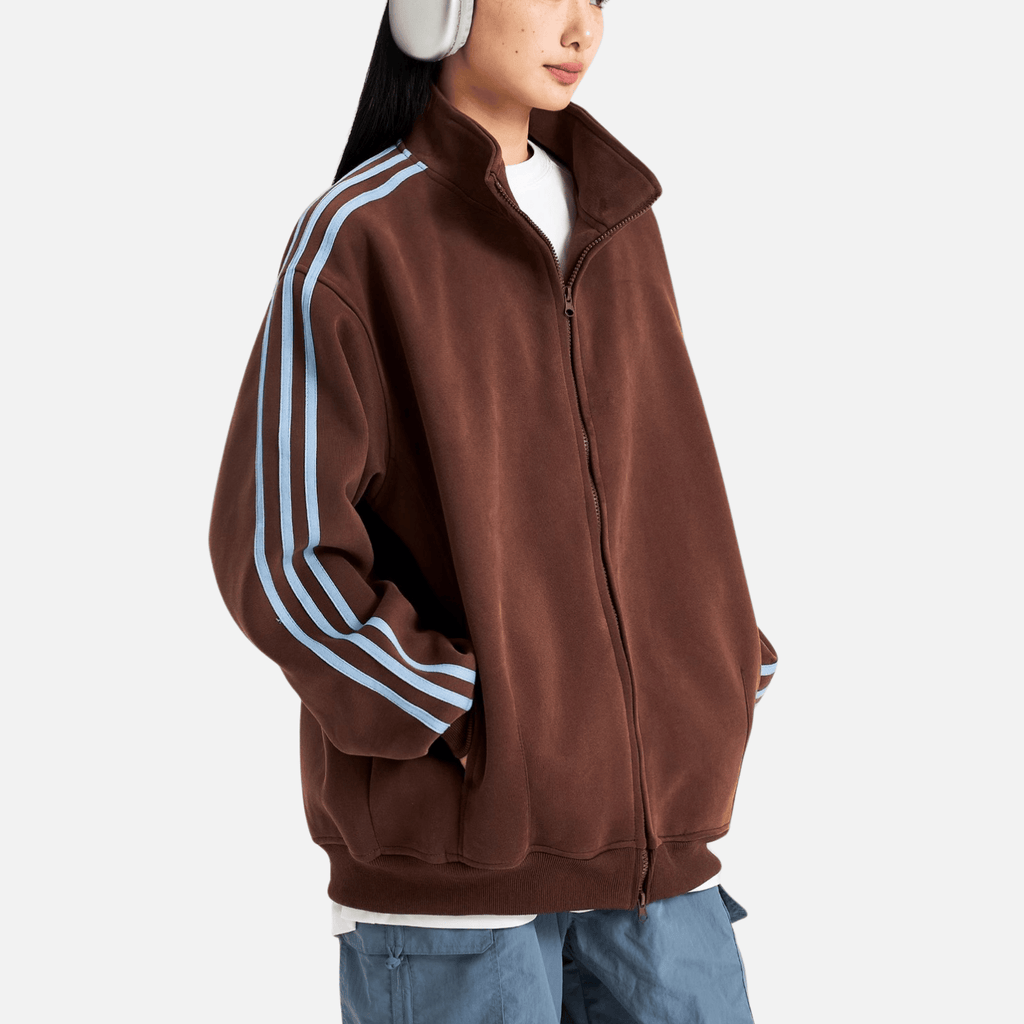 Striped Stand Collar Jacket