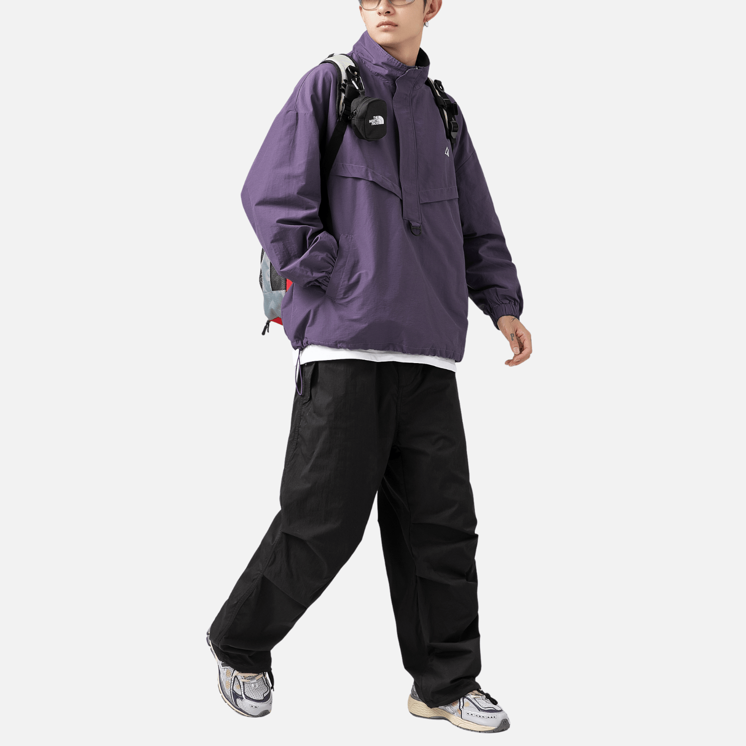 Waterproof Textured Half-Zip Tactical Jacket