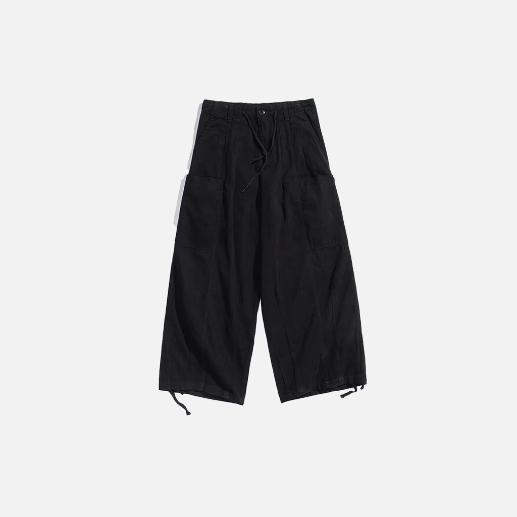 Solid Color Safari Style Cargo Pants