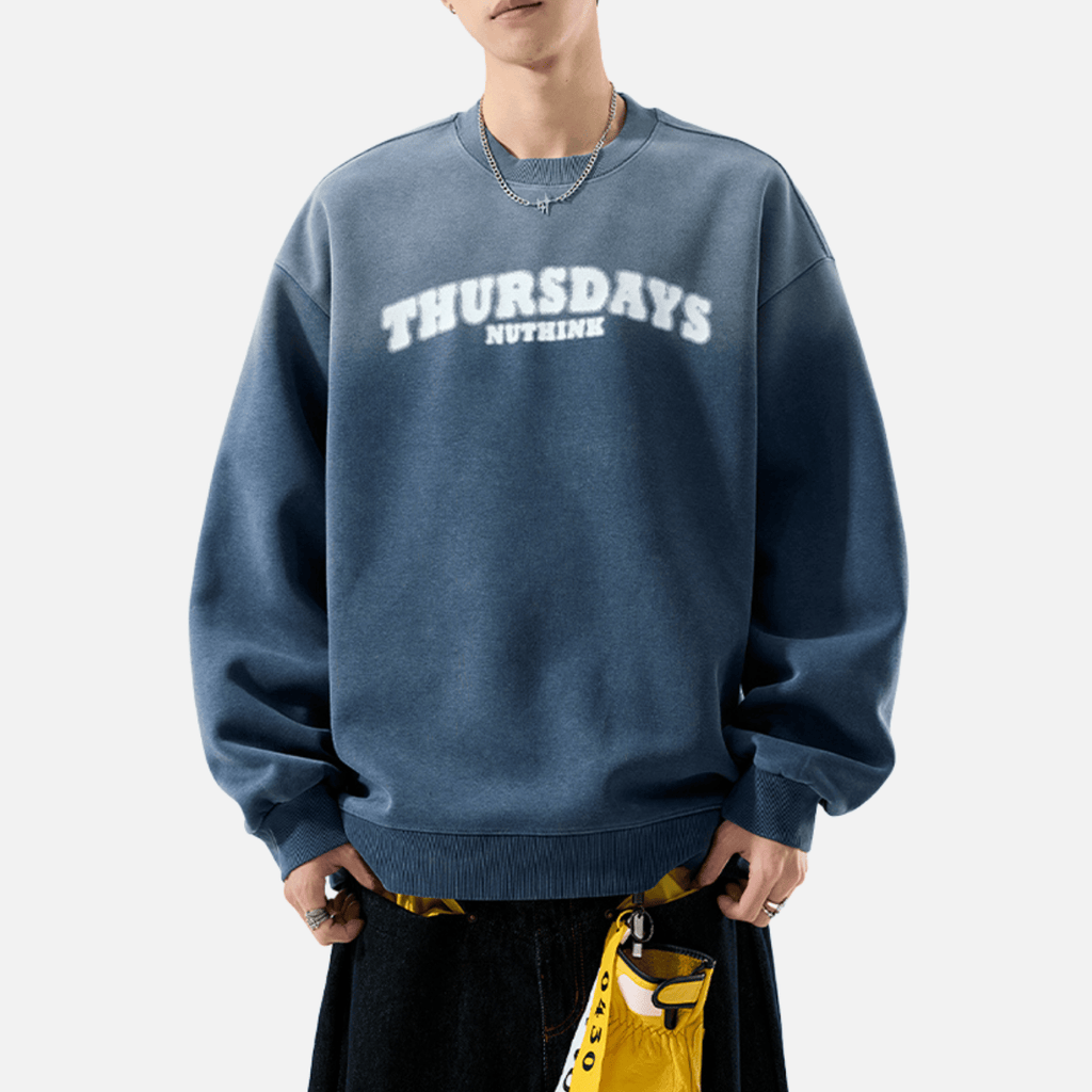 "Thursdays Nuthink" Washed Sweatshirt