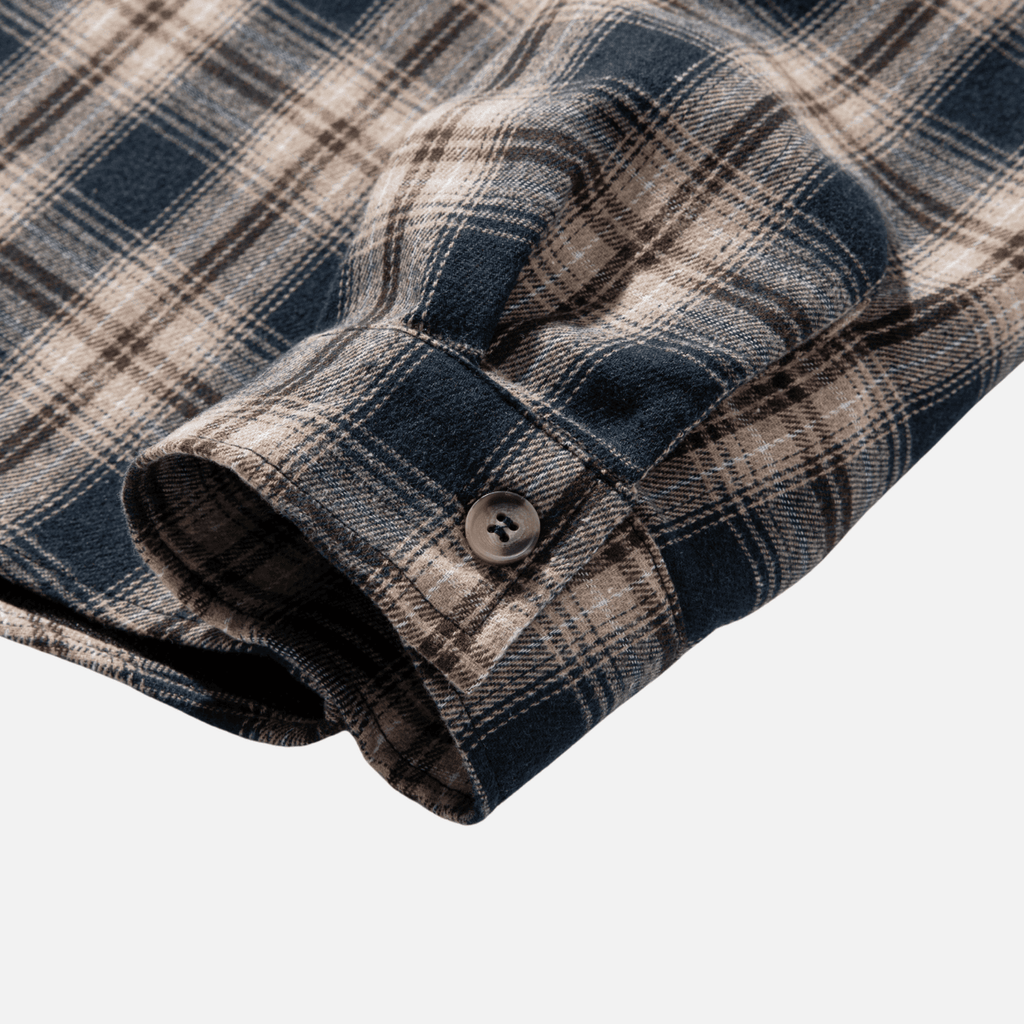 Colorblock Plaid Hooded Shirt