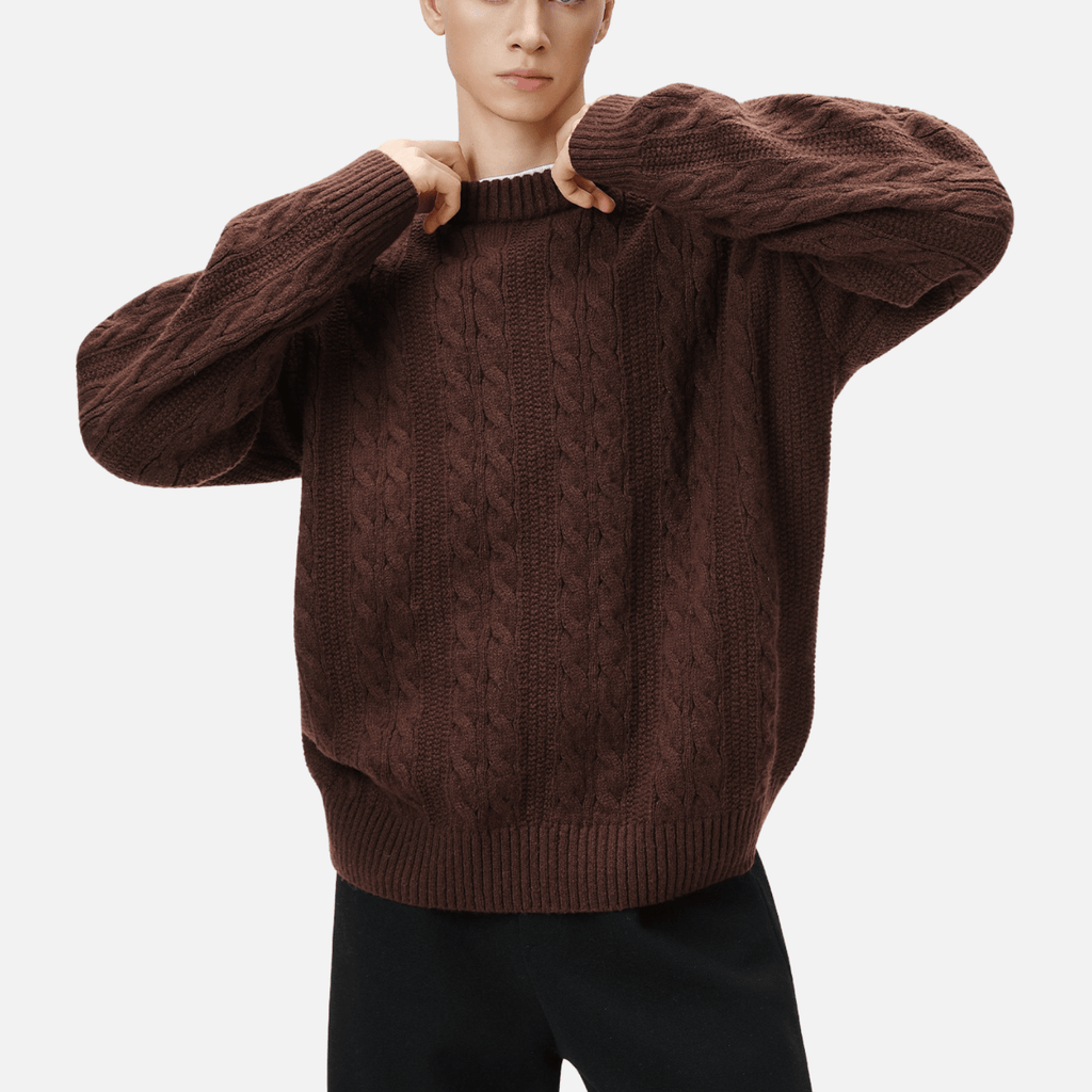 Cable Knit Crewneck Sweater