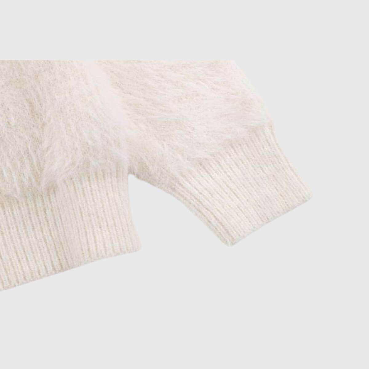 Fuzzy Cat Design Sweater