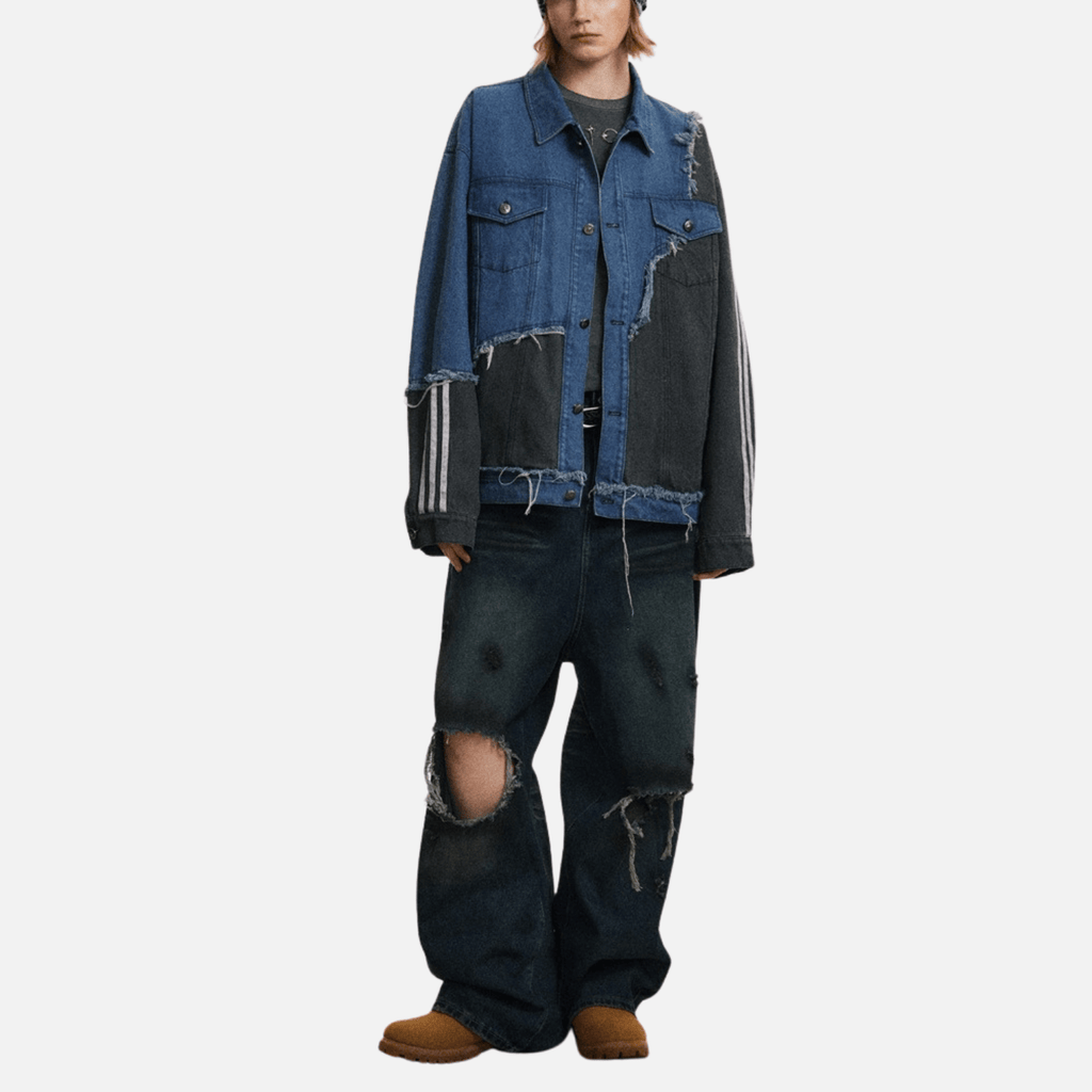 Irregular Patchwork Denim Jacket