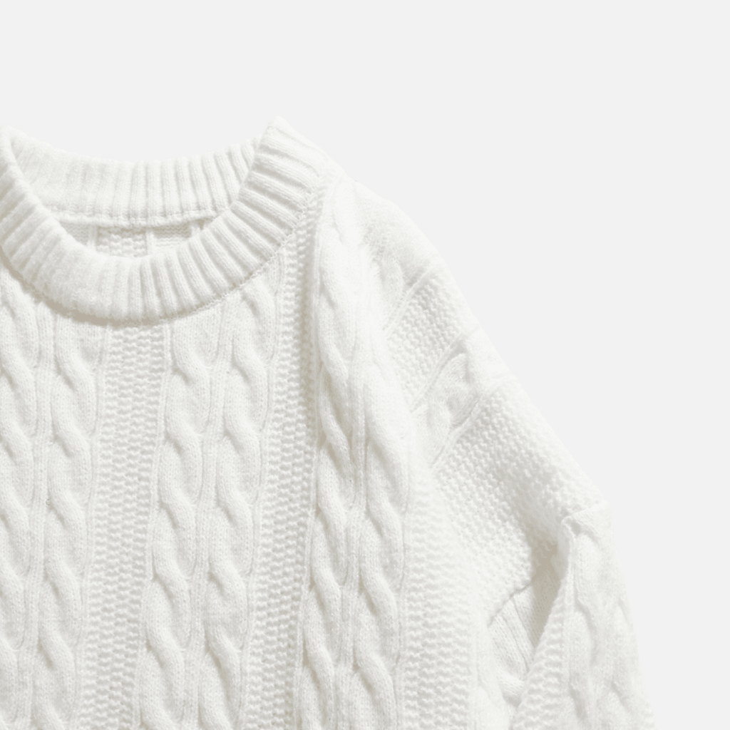 Cable Knit Crewneck Sweater