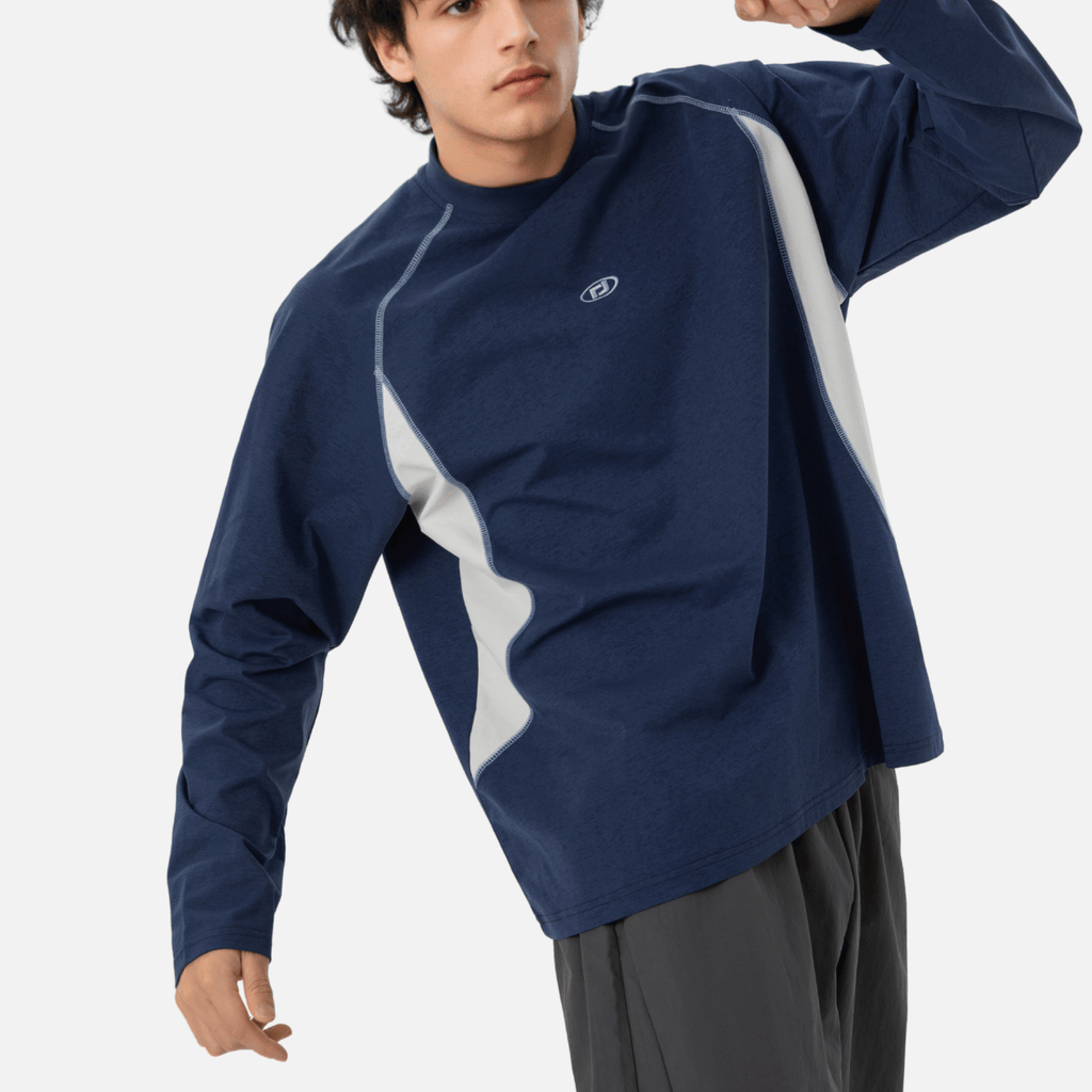 Colorblock Patchwork Long Sleeve T-Shirt