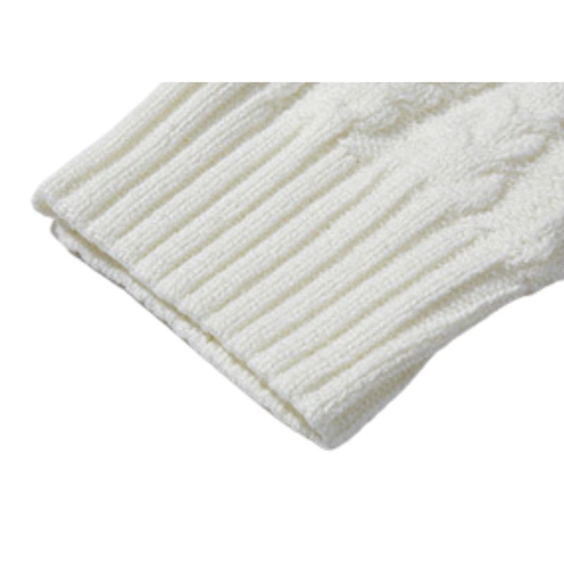 Simple Solid Color Jacquard Pullover