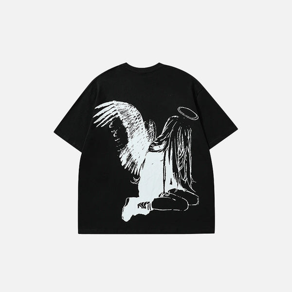 Loose Angel Wings Graphic T-shirt