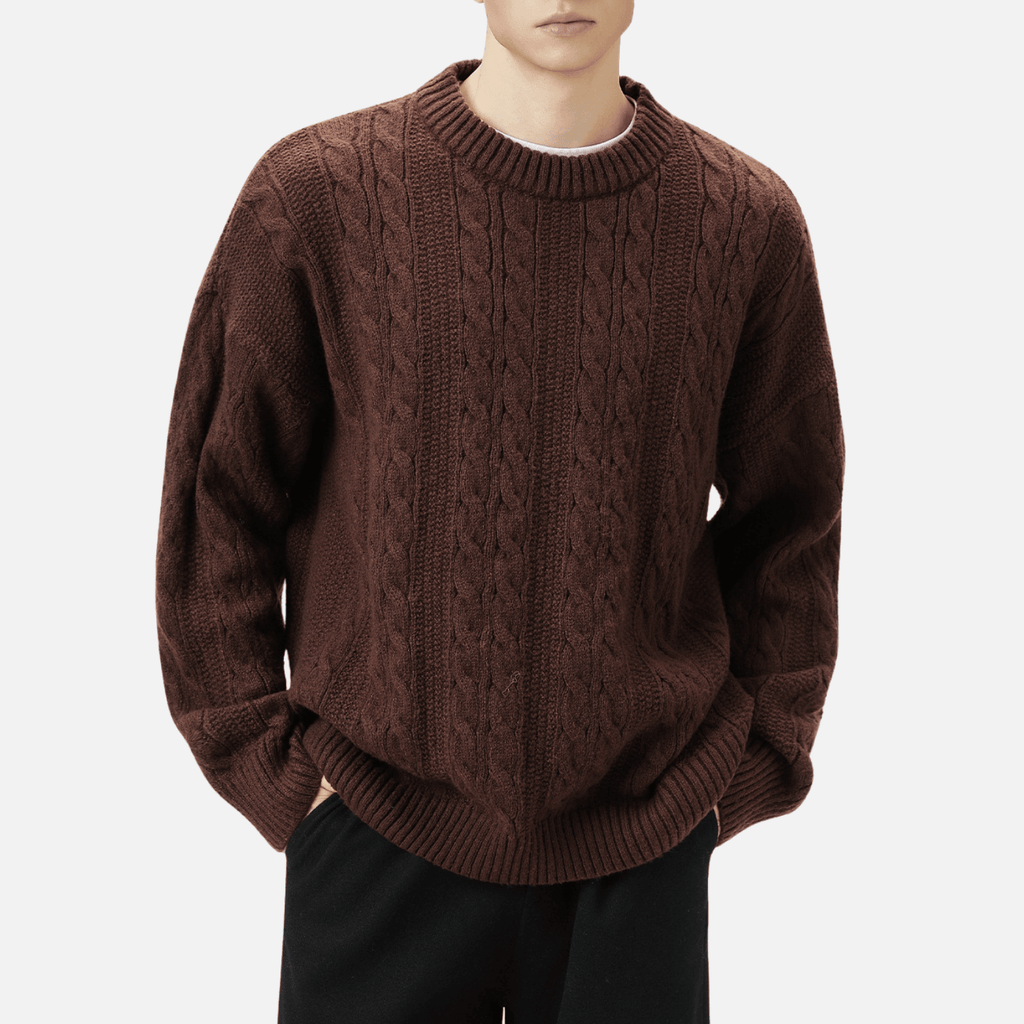 Cable Knit Crewneck Sweater