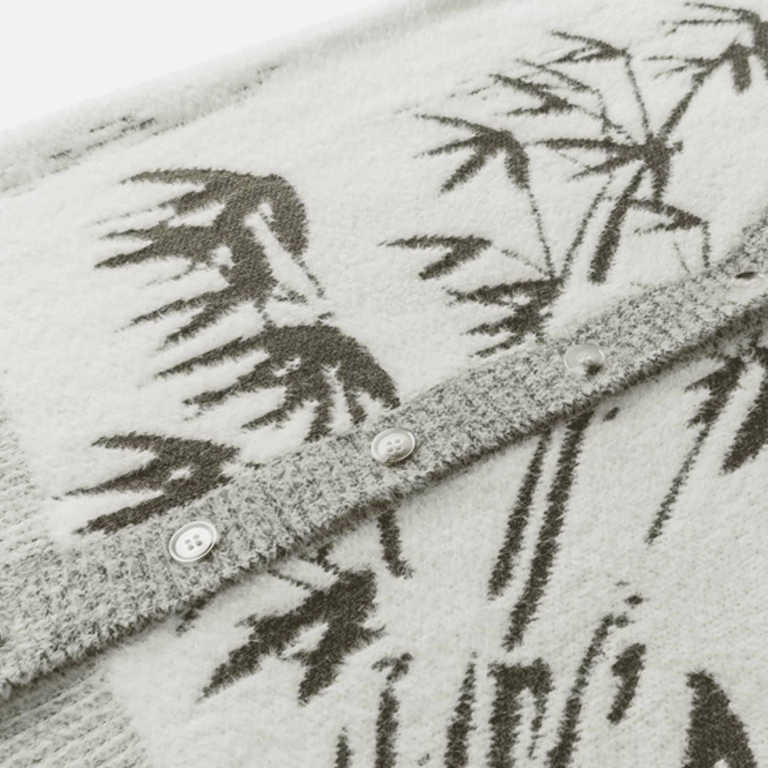 Oriental Bamboo Print Cardigan