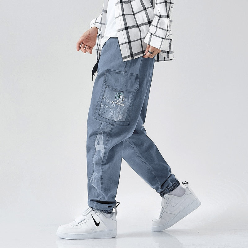 Loose Solid Cargo Pants