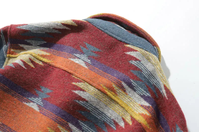 Patterned Button-Up Shirt