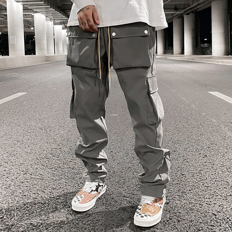 Side Breasted Cargo Pants
