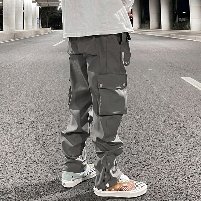 Side Breasted Cargo Pants