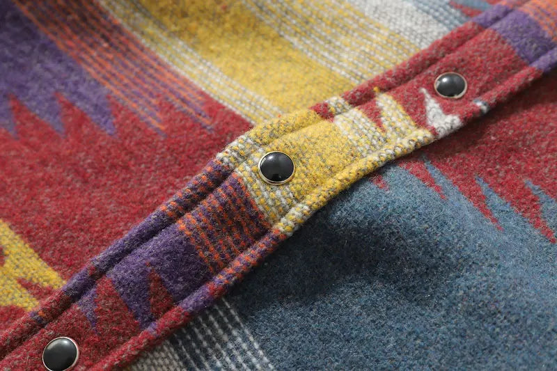 Patterned Button-Up Shirt