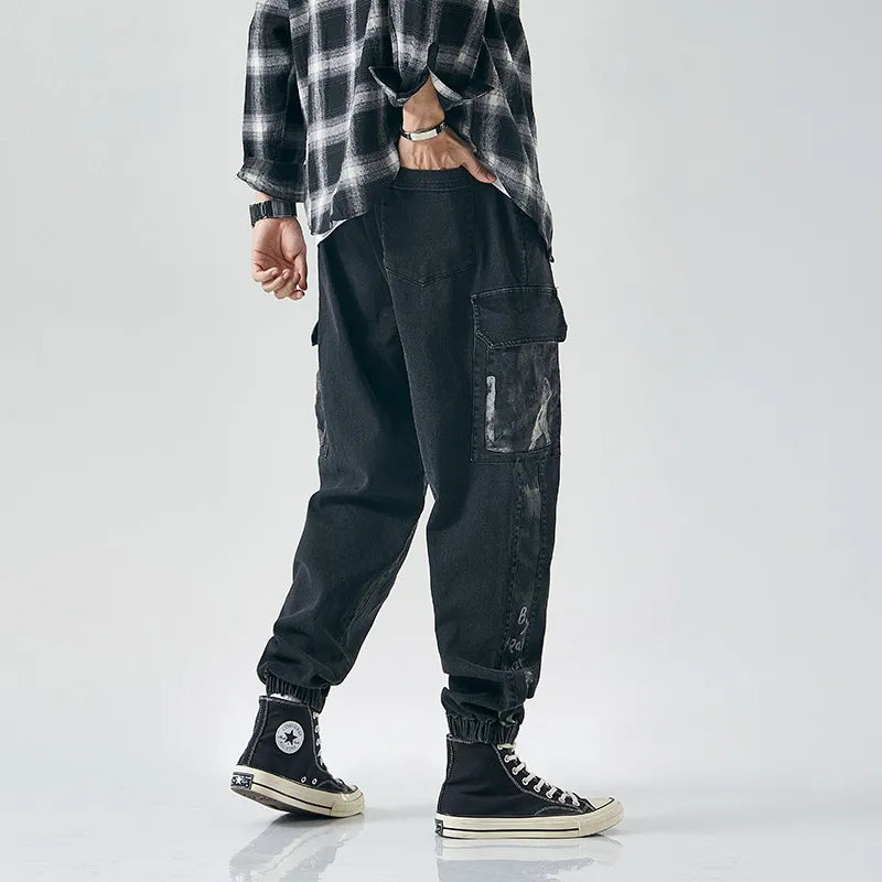 Loose Solid Cargo Pants