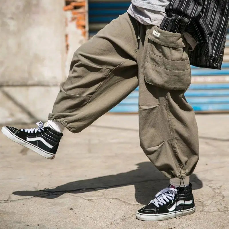 Vintage Baggy Cargo Pants Cotton Pants