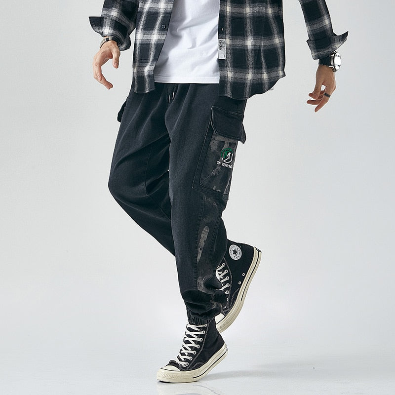 Loose Solid Cargo Pants