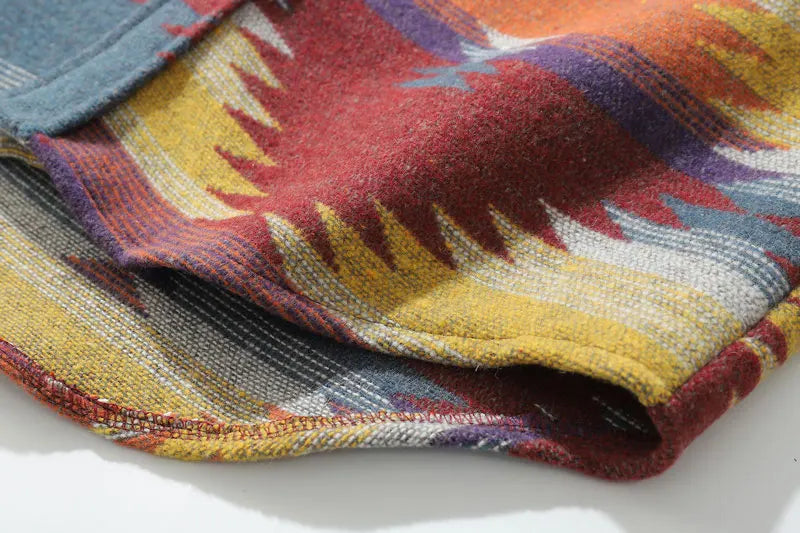 Patterned Button-Up Shirt