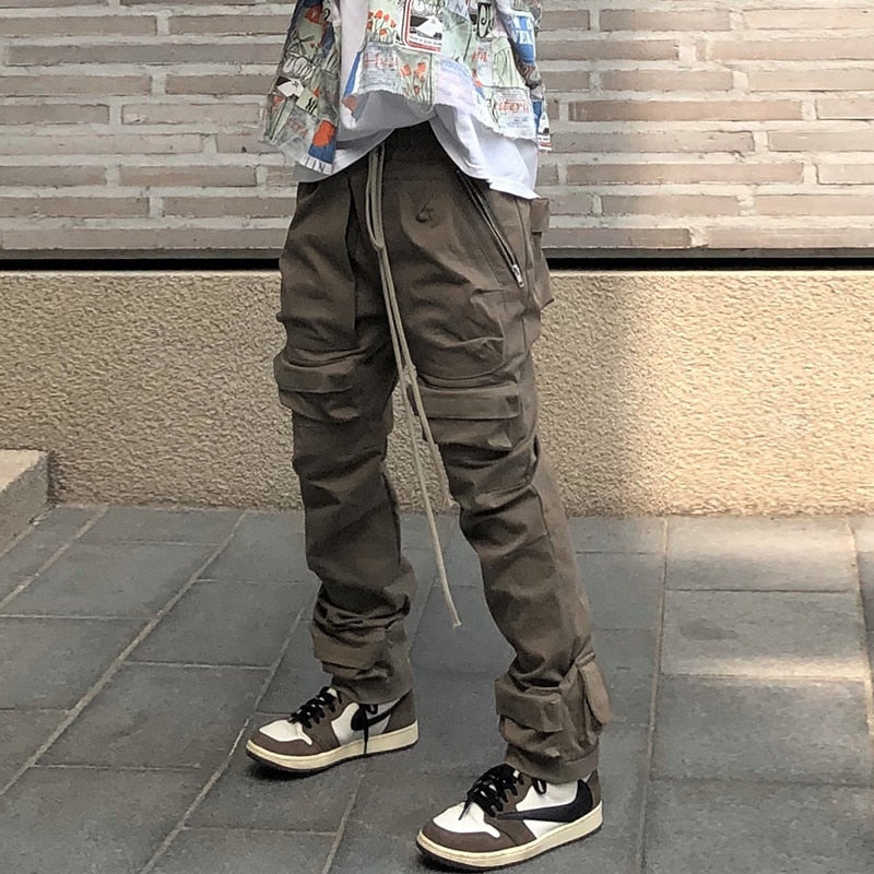 Long Drawstrings Cargo Pants