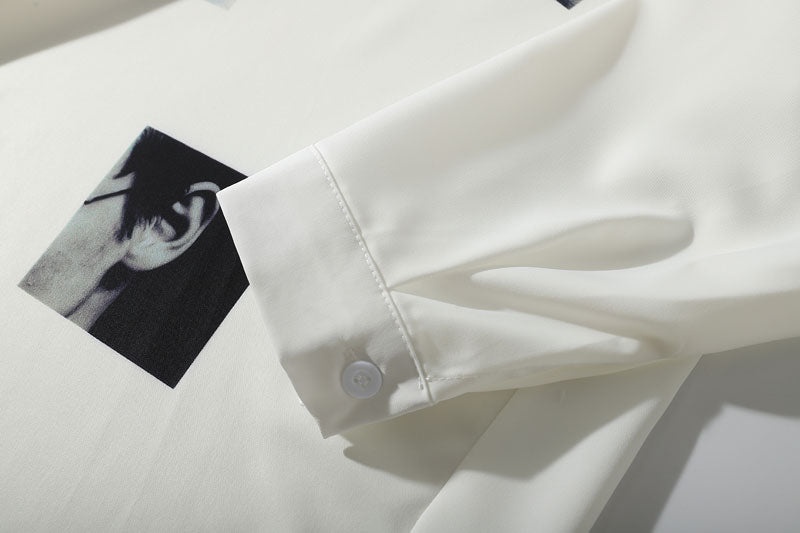 Pictures Print Polyester Shirt