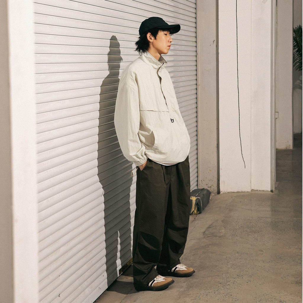 Waterproof Textured Half-Zip Tactical Jacket