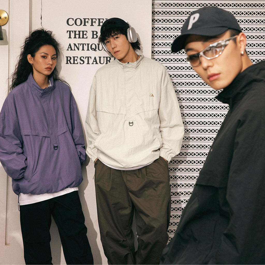 Waterproof Textured Half-Zip Tactical Jacket