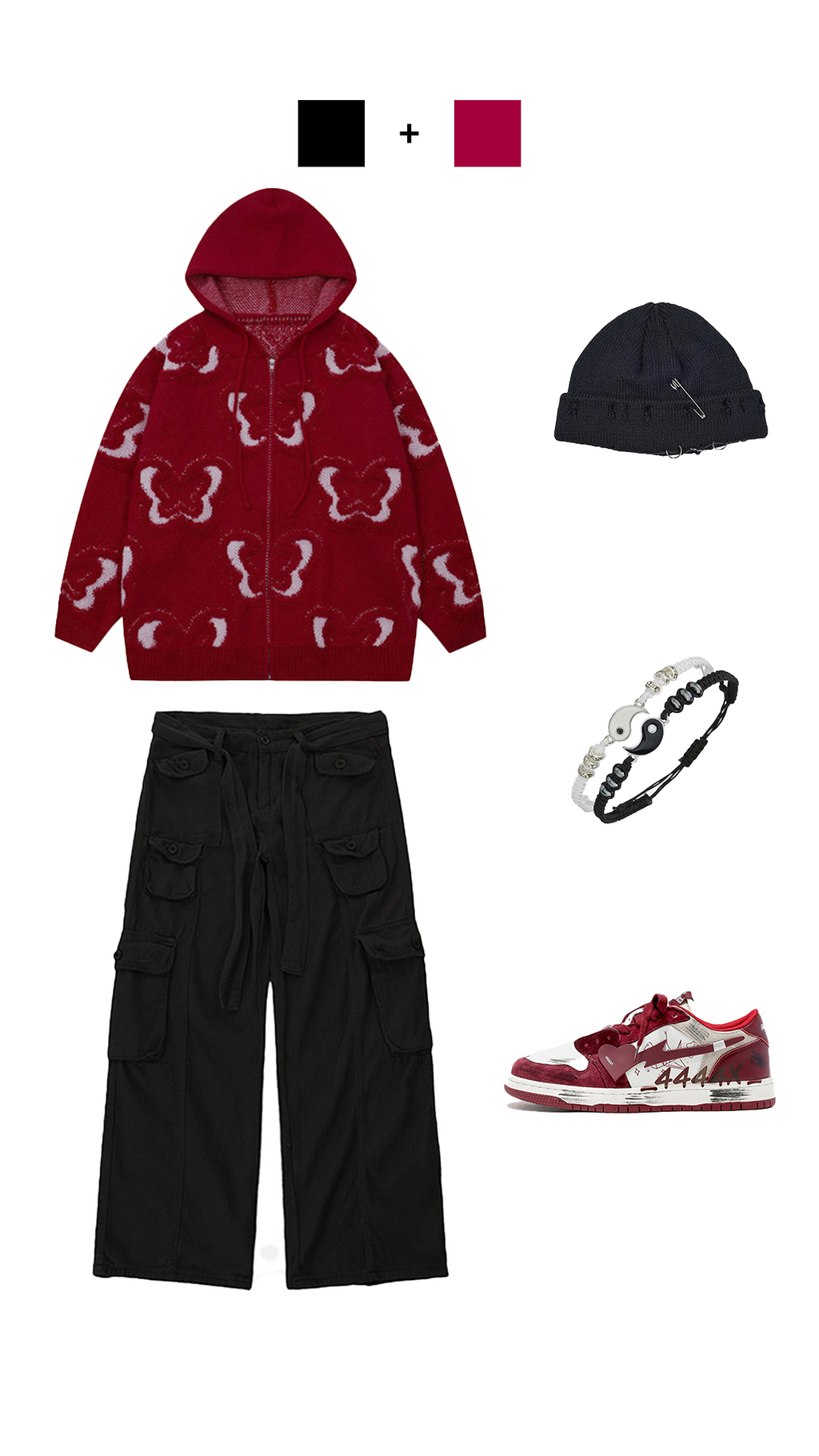 Retro All-over Pockets Cargo Pants