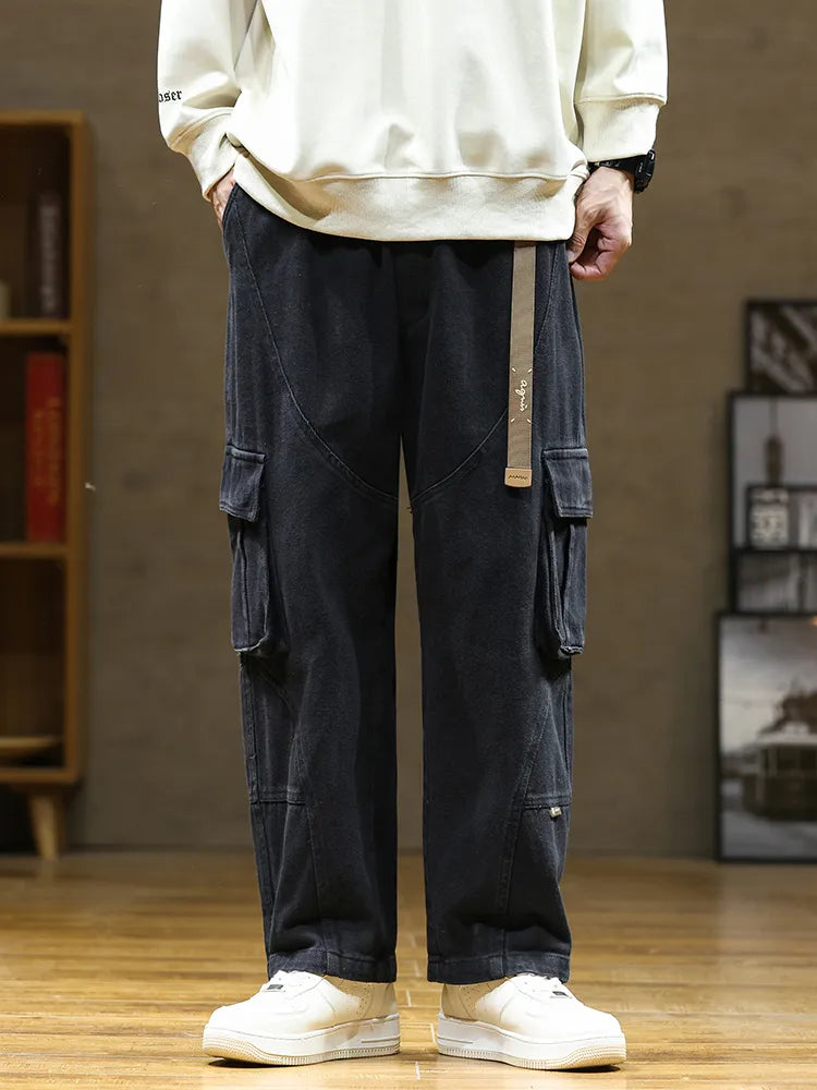 Loose Straight Multi-Pockets Cargo Pants