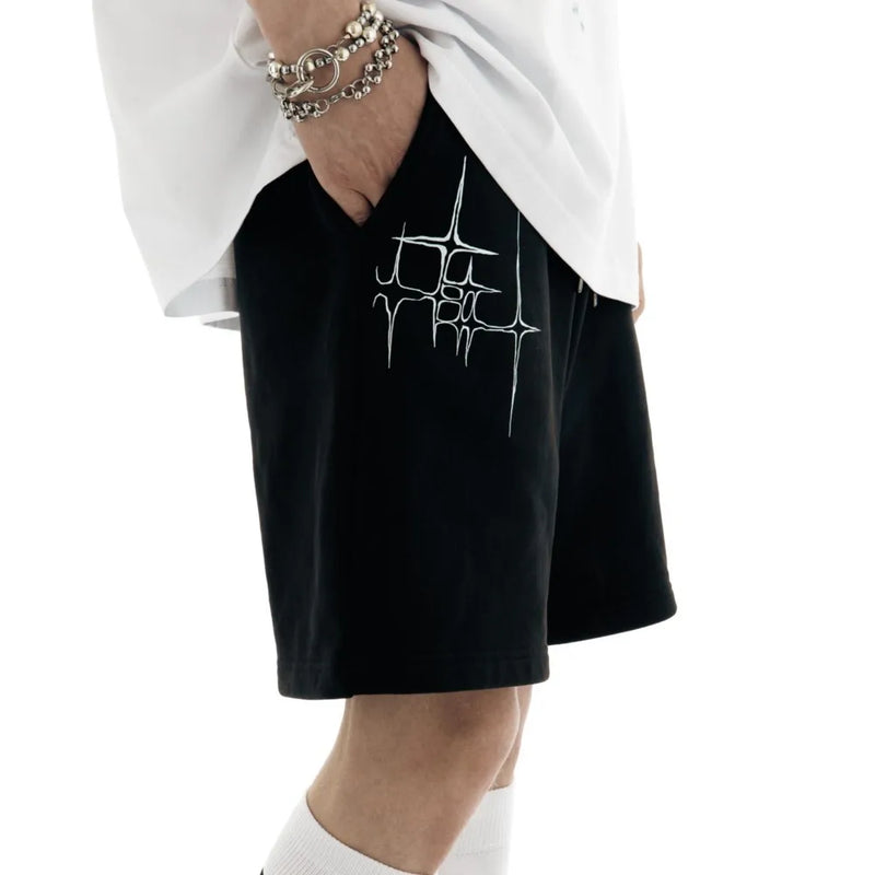 Lyrical Graphic Print Oversized Short