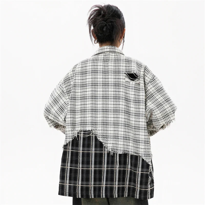 Women's Plaid Patchwork Shirt